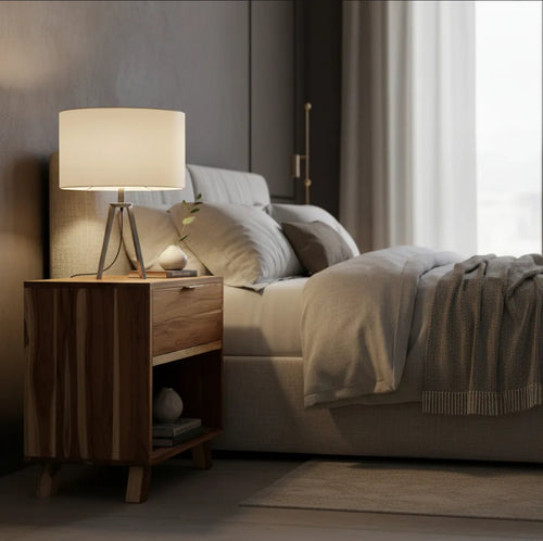 Buró mesa de noche 1/cajonen,  1/entrepaño